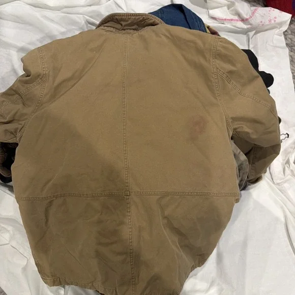 Vintage St John's Bay Men's Chore Jacket. Barn Coat. Flannel Lined. Large - Picture 9 of 9